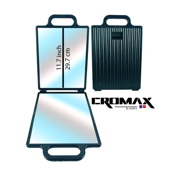 scarlet line professional rectangular double sided foldable back view mirror for salon 1 pc 3