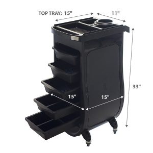 Salon Trolley Marlin 2 SASSY IK 3201AB Hair Trolley Black